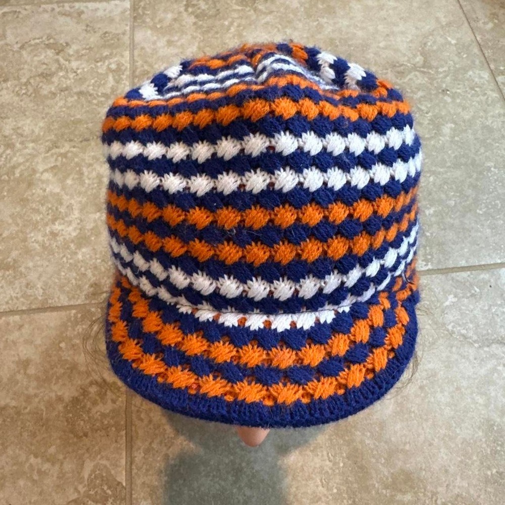 Bula 80s Hat Cap Beanie vintage orange blue white